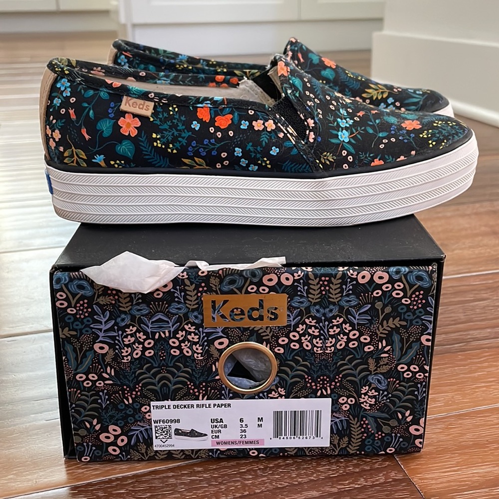 KEDS Triple Decker Rifle Paper Slip-On Sneaker